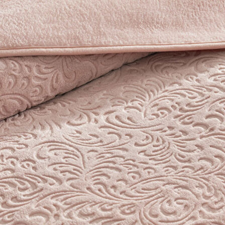 Taç Doressa Çift Kişilik Battaniye Pudra