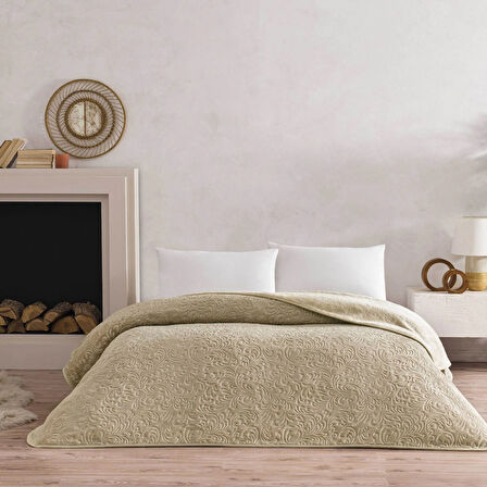 Taç Doressa Çift Kişilik Battaniye Camel