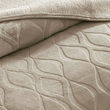 Taç Tessra Çift Kişilik Battaniye Bej