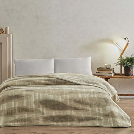 Taç Miel Tek Kişilik Battaniye Bej