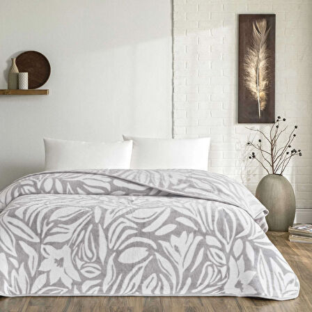 Taç Alina Tek Kişilik Battaniye Gri