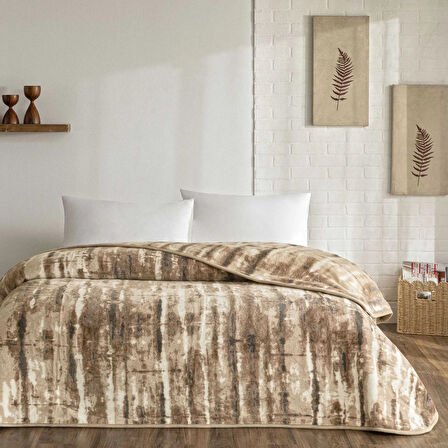 Taç Liora Çift Kişilik Battaniye Kahverengi