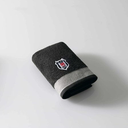 Taç Lisanslı Beşiktaş Bukle Pamuk 50x90 cm Yüz Havlusu