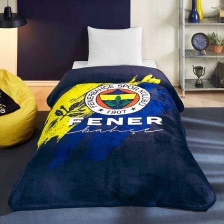 Taç Lisanslı Fenerbahçe Fanatik Tek Kişilik Battaniye