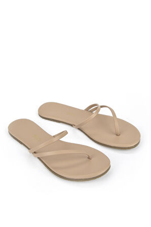 Tkees, Kadın Terlik 13136 TK4002 Krem