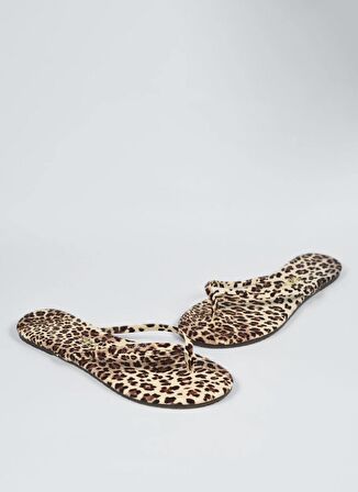 Tkees Siyah - Kahve Kadın Plaj Terliği TK-2081