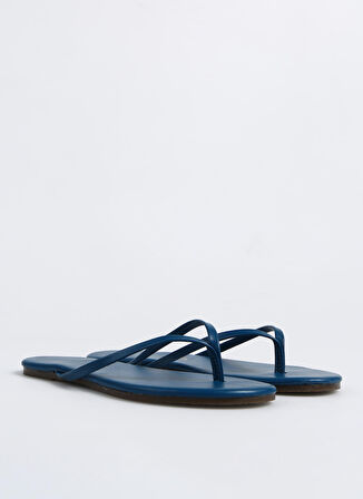 Tkees Mavi Petrol Kadın Terlik TK-2084