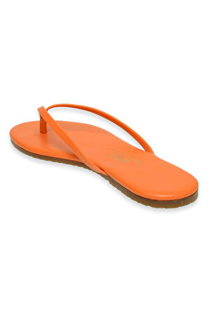 Tkees Tk-2011 Klasik Parmak Arası Turuncu Kadın Terlik