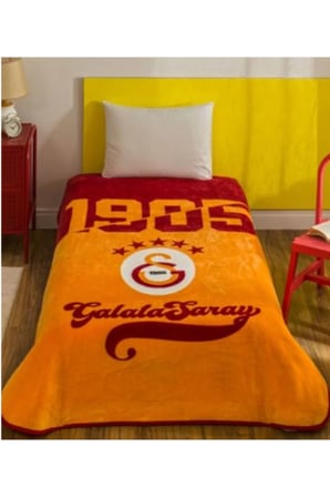 Taç Galatasaray Aslan Lisanslı Tek Kişilik Battaniye