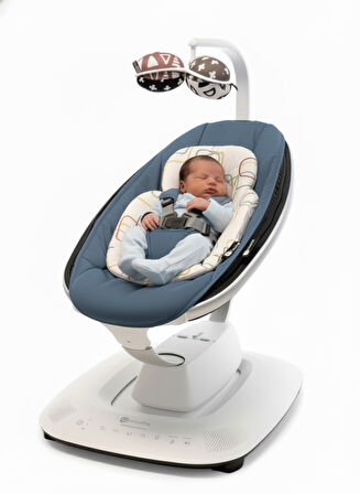 4moms Mamaroo 5.0 Elektrikli Ana Kucağı - Slate Blue + Yenidoğan Destek Pedi