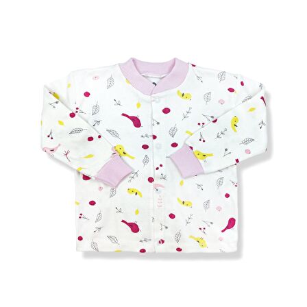 Sema Baby Happy Birds Bebek Pijama Takımı Pembe 0-3 Ay