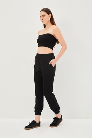 Taşlı Jogger Regular Örme Pantolon