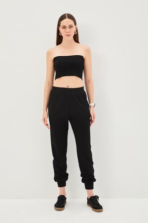 Taşlı Jogger Regular Örme Pantolon