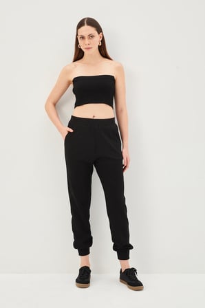 Taşlı Jogger Regular Örme Pantolon