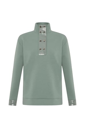 Yüksek Yaka Oversize Sweatshirt