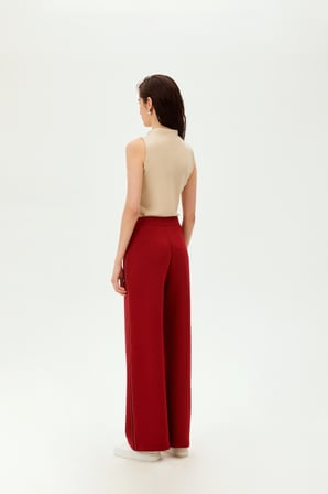 Yanları Boncuk İşleme Detaylı Regular Örme Pantolon