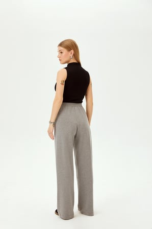 Beli Lastikli Regular Örme Pantolon