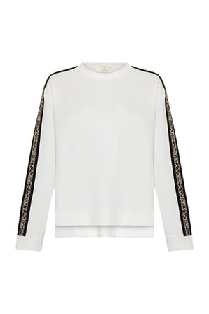 Çizgi Detaylı Oversize Sweatshirt