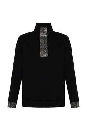 Yüksek Yaka Oversize Sweatshirt