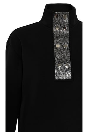 Yüksek Yaka Oversize Sweatshirt