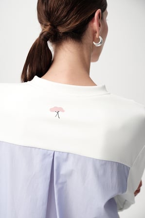 Kolu Gömlek Detaylı Örme Sweatshirt