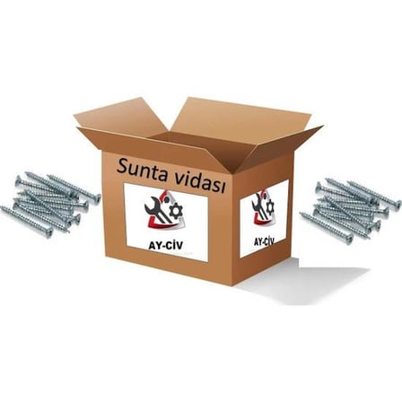 AY-CİV 5X90 Sunta Vidası 100 Adet DIN 7505