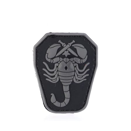 Single Sword Akrep Plastik Patch - Peç Küçük Boy 4Cm X 5,5Cm(SİYAH)
