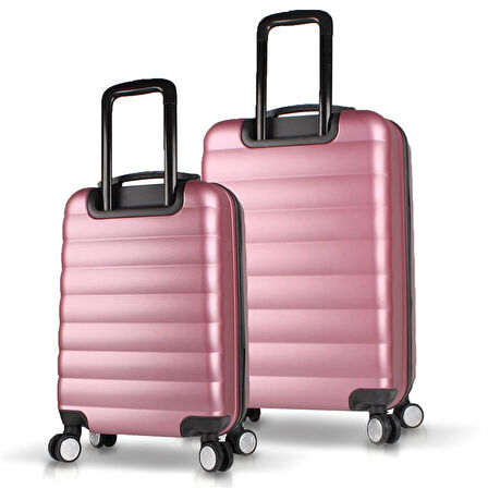My Valice Colors Abs Kabin ve Orta Boy Rose Gold  2'li Valiz Seti