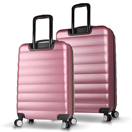 My Valice Colors Abs Orta ve Büyük Boy Rose Gold  2'li Valiz Seti