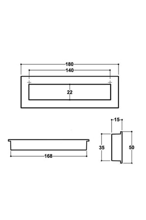 1016 Gonca Gömme 160 Mm Mat Siyah Kulp