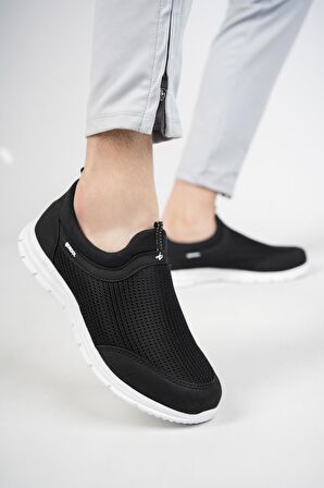 Muggo Star Garantili Unisex Ortopedik Bağcıksız Esnek Slip-On Nefes Alabilen Hafif Yürüyüş Koşu Sneaker Spor Ayakkabı