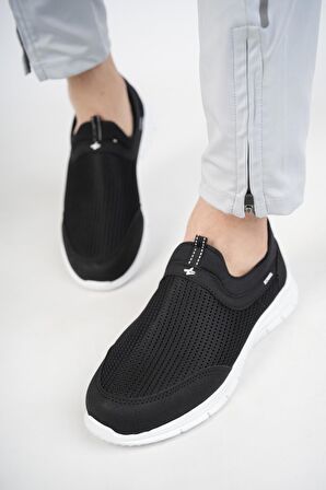 Muggo Star Garantili Unisex Ortopedik Bağcıksız Esnek Slip-On Nefes Alabilen Hafif Yürüyüş Koşu Sneaker Spor Ayakkabı