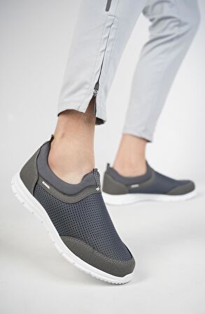 Muggo Star Garantili Unisex Ortopedik Bağcıksız Esnek Slip-On Nefes Alabilen Hafif Yürüyüş Koşu Sneaker Spor Ayakkabı