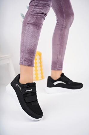 Muggo Chester Garantili Kadın Ortopedik Bağcıksız Cırtlı Rahat Sneaker Spor Ayakkabı