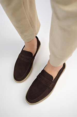 Muggo DENZEL Garantili Günlük Klasik Hakiki Deri Casual Rahat Ortopedik Bağcıksız Erkek Ayakkabı