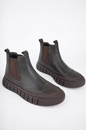 Muggo RUSH Garantili Hakiki Deri Kalın Taban Erkek Casual Bot