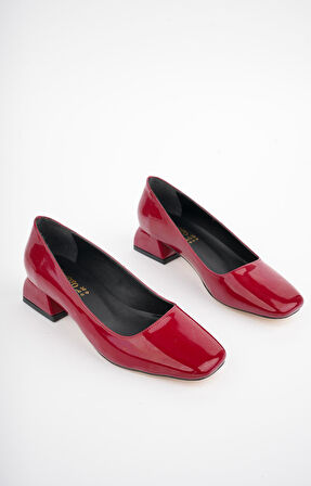 Muggo LİLİTH Garantili Kare Burunlu Kısa Topuklu Kadın Günlük Ayakakkabı