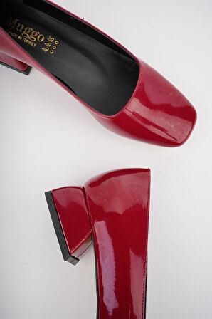 Muggo LİLİTH Garantili Kare Burunlu Kısa Topuklu Kadın Günlük Ayakakkabı