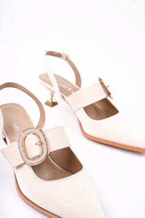 Muggo MARİANA Toka Detaylı Kadın Günlük Klasik Topuklu Ayakkabı