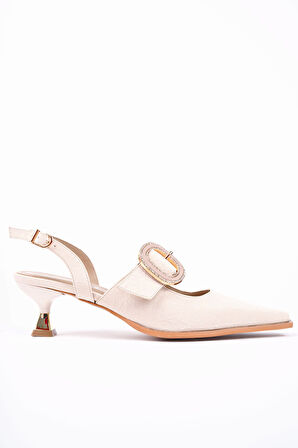 Muggo MARİANA Toka Detaylı Kadın Günlük Klasik Topuklu Ayakkabı