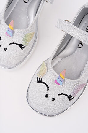 Muggo PATY Cırtlı ve Simli Günlük Kız Çocuk Babet