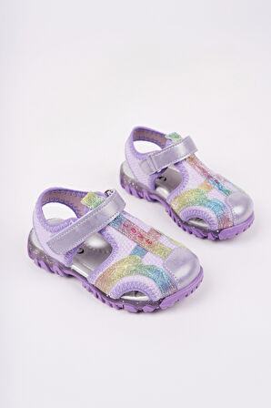 Muggo SLYVESTER Günlük Önü Kapalı Cırtlı Unisex Çocuk Sandalet