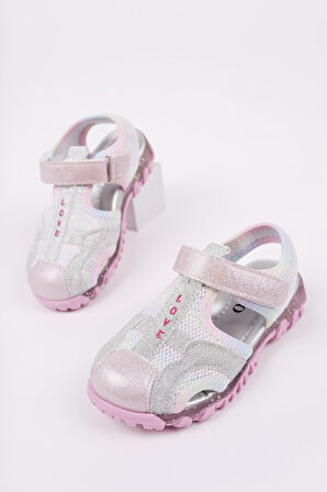 Muggo SLYVESTER Günlük Önü Kapalı Cırtlı Unisex Çocuk Sandalet