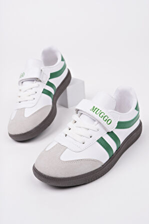Muggo DUDLEY Günlük Ortopedik Bağcıklı Ve Cırtlı Çocuk Sneaker Spor Ayakkabı