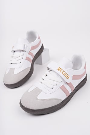 Muggo DUDLEY Günlük Ortopedik Bağcıklı Ve Cırtlı Çocuk Sneaker Spor Ayakkabı