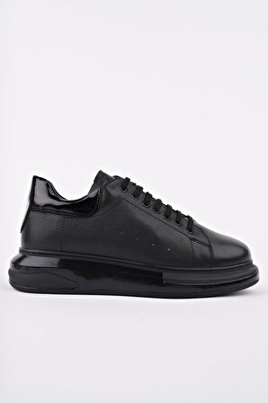 Muggo LORD Bağcıklı Hakiki Deri Kalın Taban Erkek Günlük Sneaker Spor Ayakkabı
