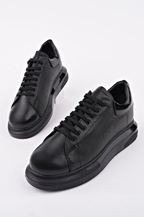 Muggo LORD Bağcıklı Hakiki Deri Kalın Taban Erkek Günlük Sneaker Spor Ayakkabı