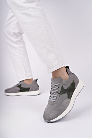 Muggo SVENSON Kalın Taban Bağcıklı Hakiki Deri Erkek Günlük Sneaker Spor Ayakkabı