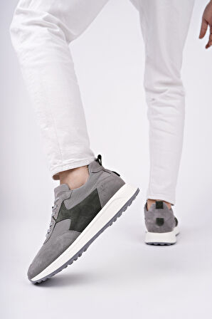 Muggo SVENSON Kalın Taban Bağcıklı Hakiki Deri Erkek Günlük Sneaker Spor Ayakkabı