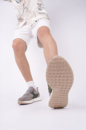 Muggo SVENSON Kalın Taban Bağcıklı Hakiki Deri Erkek Günlük Sneaker Spor Ayakkabı